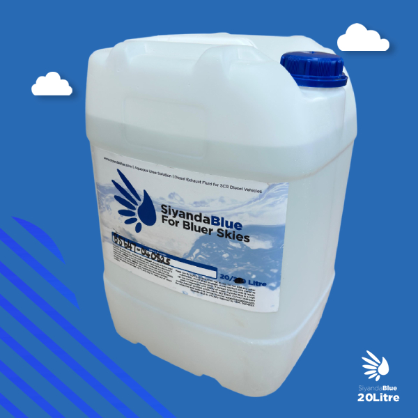 20 litre AdBlue for sale from Siyanda Blue. 20L AdBlue with nozzle for sale.