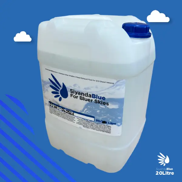 20 litre AdBlue for sale from Siyanda Blue. 20L AdBlue with nozzle for sale.